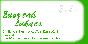 eusztak lukacs business card